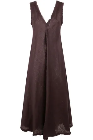 P.A.R.O.S.H. Vestido largo con borde con flecos