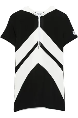 Jean Paul Gaultier Camiseta con capucha y motivo chevron