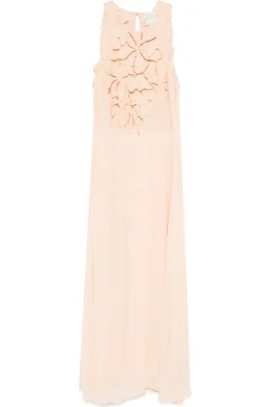 FORTE FORTE Vestido largo con apliques florales