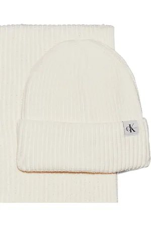Calvin Klein Conjunto de gorro de canalé