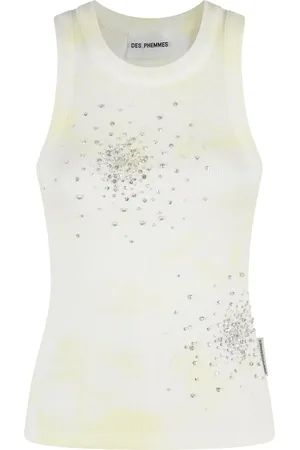 Des Phemmes Top con detalle de cristales