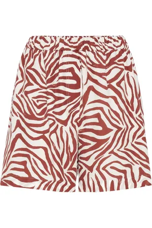 Brunello Cucinelli Pantalones cortos de popelina estampados