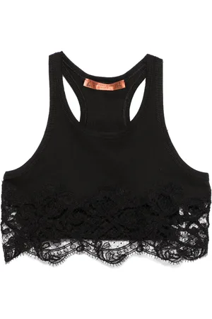 ERMANNO SCERVINO Top corto con detalle de encaje