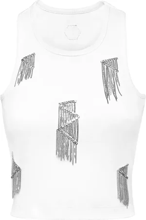 Philipp Plein Top con flecos