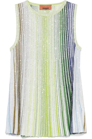 Missoni Top a rayas con lentejuelas