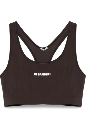 Jil Sander Sujetador deportivo con logo estampado