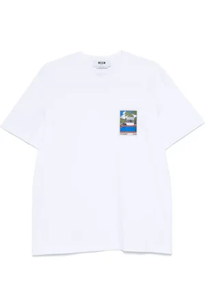 Msgm Camiseta con detalle de parche