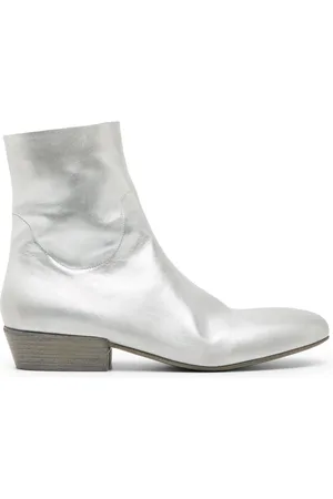 MARSÈLL Botines de piel metalizada