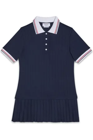 Thom Browne Vestido estilo polo con pliegues