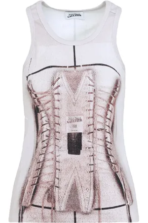 Jean Paul Gaultier Top Cage con estampado trompe l