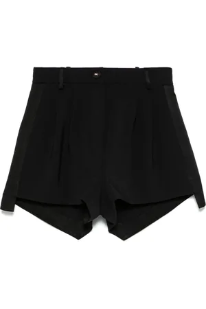 Elisabetta Franchi Pantalones cortos de crepé con franjas de satén
