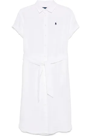 Ralph Lauren Vestido Oxford midi con cinturón