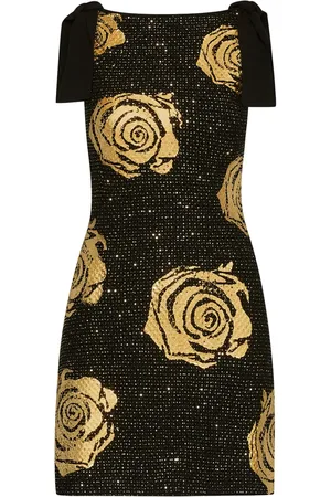 Oscar de la Renta Vestido corto con motivo de rosa