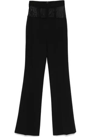 Elisabetta Franchi Pantalones con panel de tul
