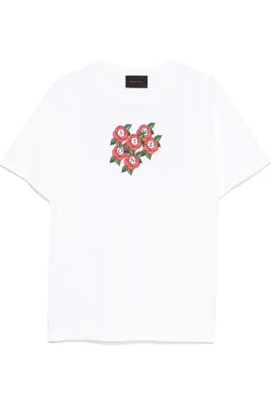 Simone Rocha Camiseta con rosas estampadas