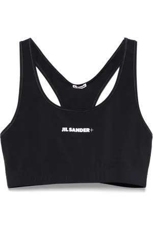 Jil Sander Sujetador deportivo con logo estampado
