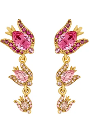 Oscar de la Renta Pendientes con colgante Crystal Rose