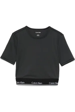 Calvin Klein Top corto con logo en la cinturilla
