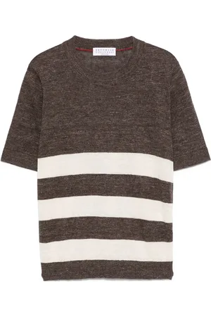 Brunello Cucinelli Camisa a rayas
