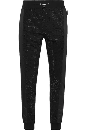Philipp Plein Pantalones de chándal Inserts Monogram Strass