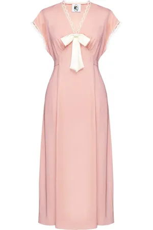 Sleeper Vestido midi de satén con detalle de lazo