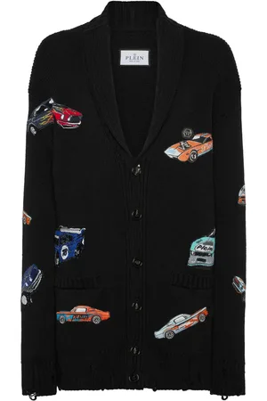 Philipp Plein Cárdigan con coche en intarsia