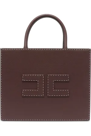 Elisabetta Franchi Bolso shopper con costuras en contraste