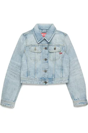 Diesel Chaqueta vaquera con detalles de strass