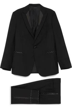 BRIONI Traje con ribete satinado