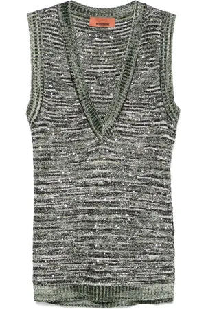 Missoni Top sin mangas con lentejuelas