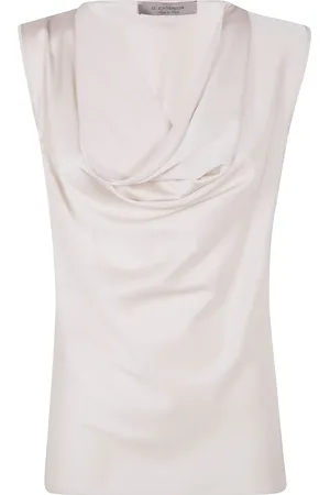 D.EXTERIOR Top sin mangas con detalle drapeado