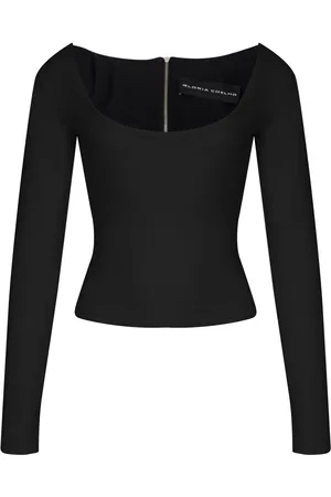 Gloria Coelho Top con cuello redondo