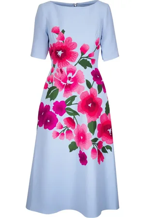 Carolina Herrera Vestido midi con bordado floral