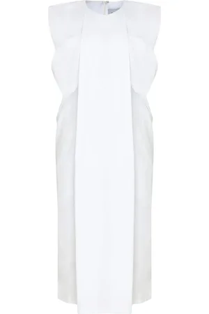 Gloria Coelho Vestido midi con detalle fruncido