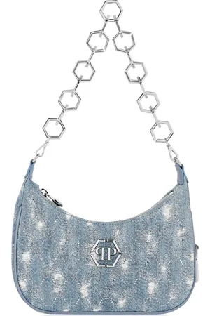 Philipp Plein Bolso de hombro vaquero con monograma