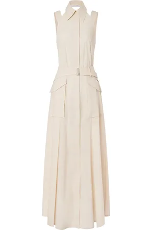 Alberta Ferretti Vestido largo con cinturón