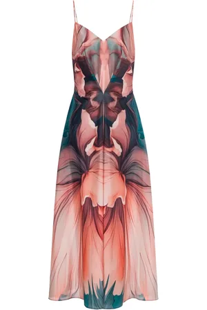 Alberta Ferretti Vestido midi con estampado floral