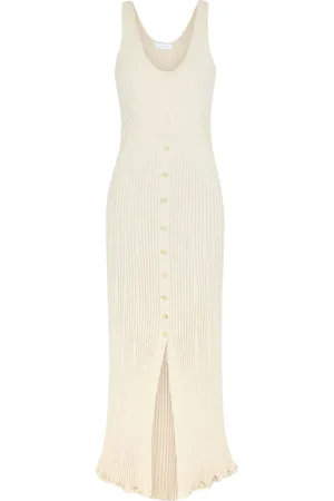 Paco rabanne Vestido largo de canalé