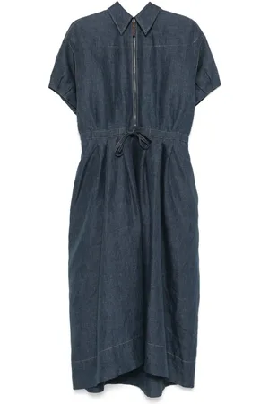 Brunello Cucinelli Vestido largo vaquero