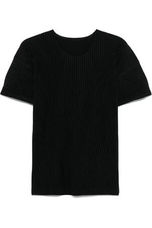Issey Miyake Camiseta con efecto plisado