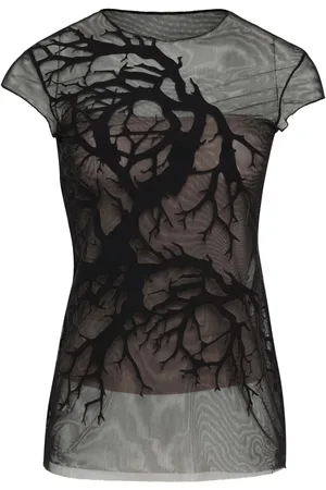 Gloria Coelho Camiseta con detalle de árbol