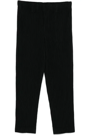 Issey Miyake Pantalones con efecto plisado