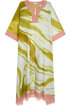 DRIES VAN NOTEN Vestido midi con motivo abstracto