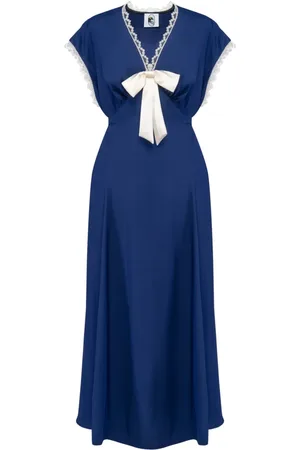 Sleeper Vestido midi de satén con detalle de lazo