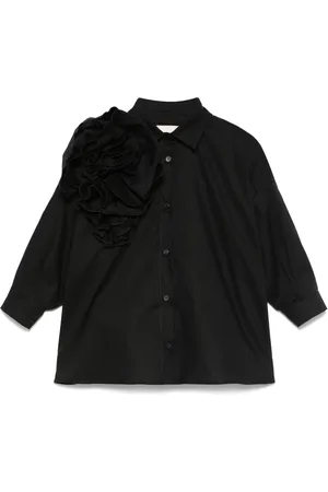 DOUUOD KIDS Camisa con apliques florales
