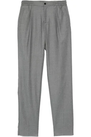 Kiton Pantalones de lana con cierre de botón