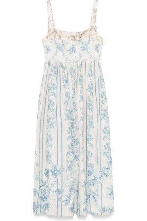Agua by Agua Bendita Vestido midi Barbara Bougainvillea