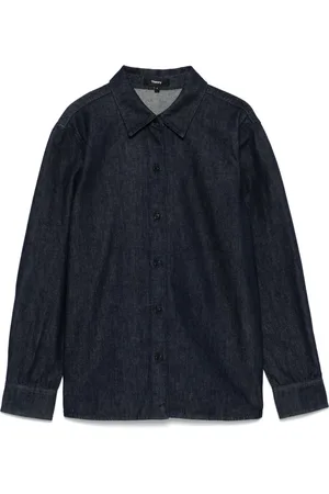 THEORY Camisa vaquera drapeada