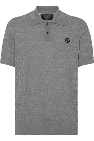 Philipp Plein Polo con monograma en jacquard