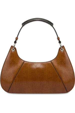 Alberta Ferretti Bolso de hombro con efecto de piel de cocodrilo